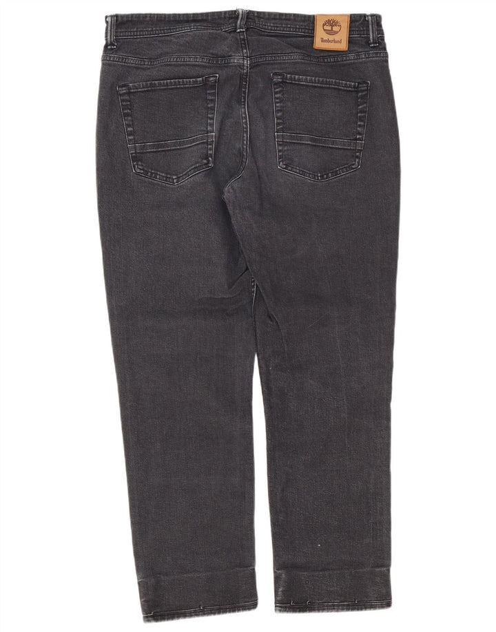 Timberland Mens Straight Jeans W35 L29 Black Cotton