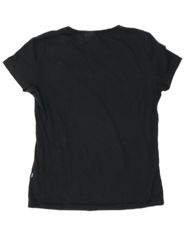 Adidas Womens Graphic T-Shirt Top UK 14 Medium Navy Blue Cotton