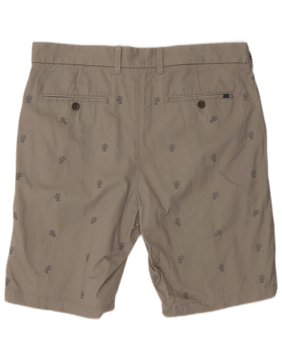 MARKS & SPENCER Mens Chino Shorts W36 Large Grey Spotted Cotton