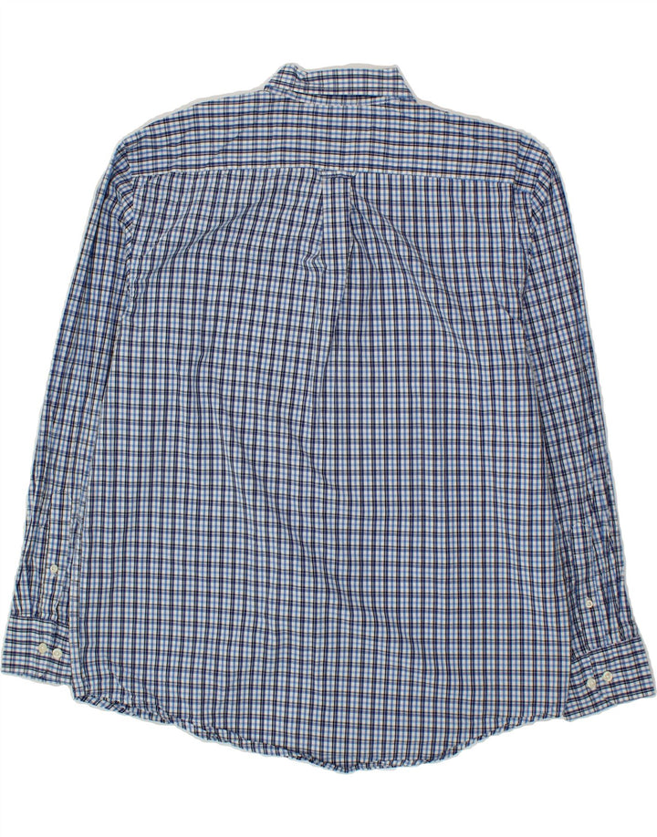 IZOD Mens Shirt Large Blue Check Cotton Vintage Izod and Second-Hand Izod from Messina Hembry 