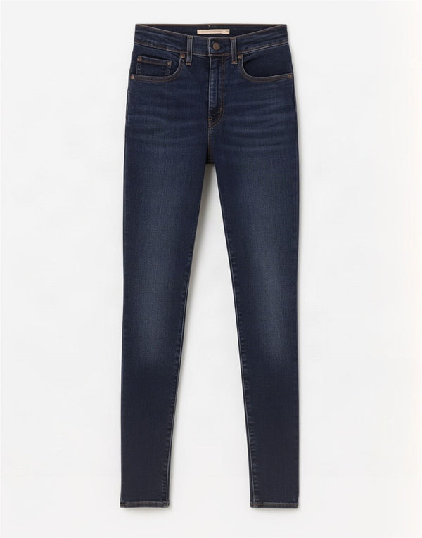 Levi's Womens 721 High Rise Skinny Jeans W27 L30 Navy Blue Cotton