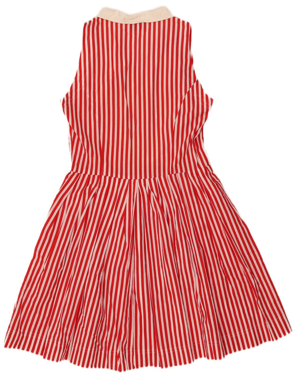 Incom Womens Sleeveless Shirt Dress IT 44 Medium Red Striped