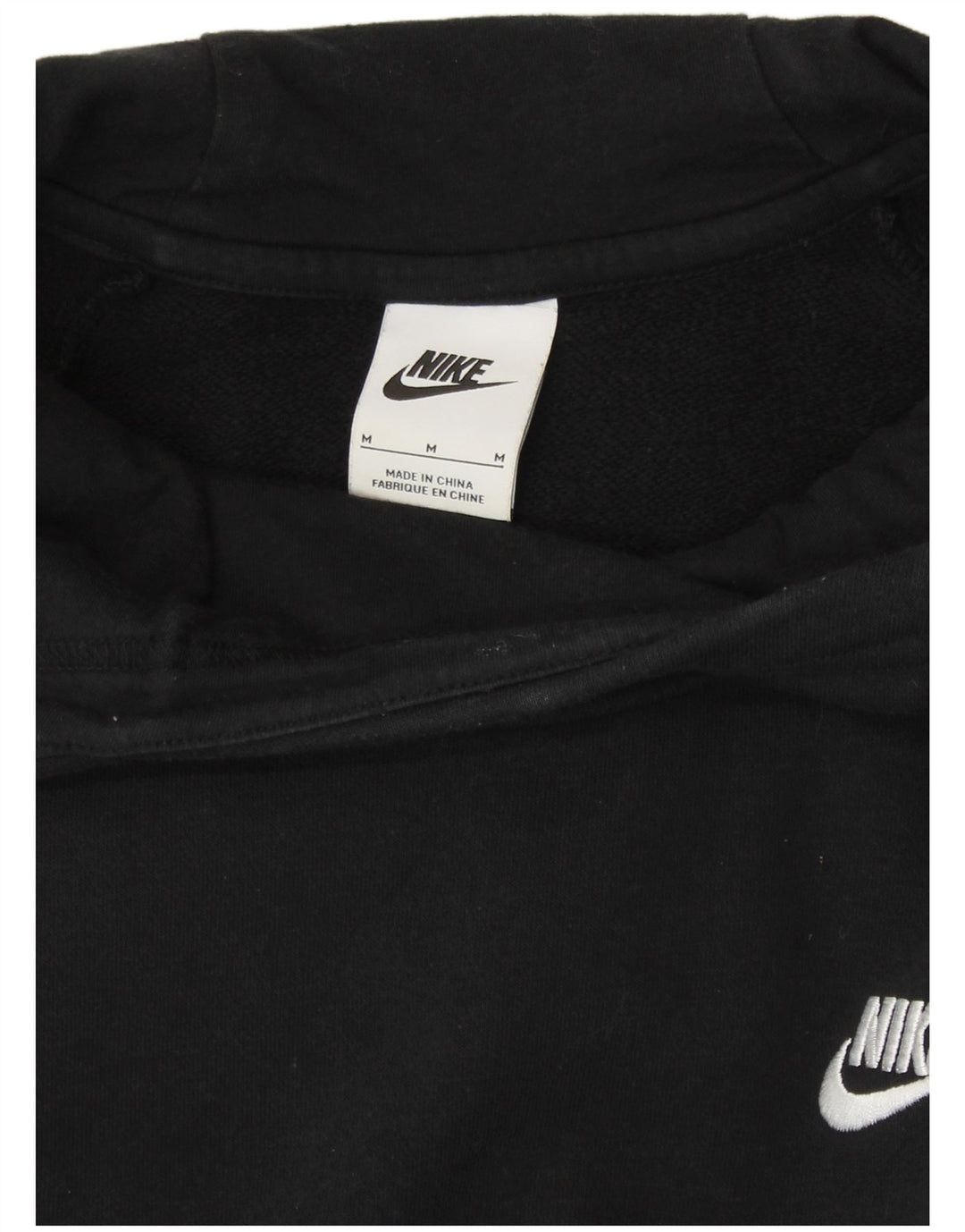 NIKE Womens Hoodie Jumper UK 14 Medium Black