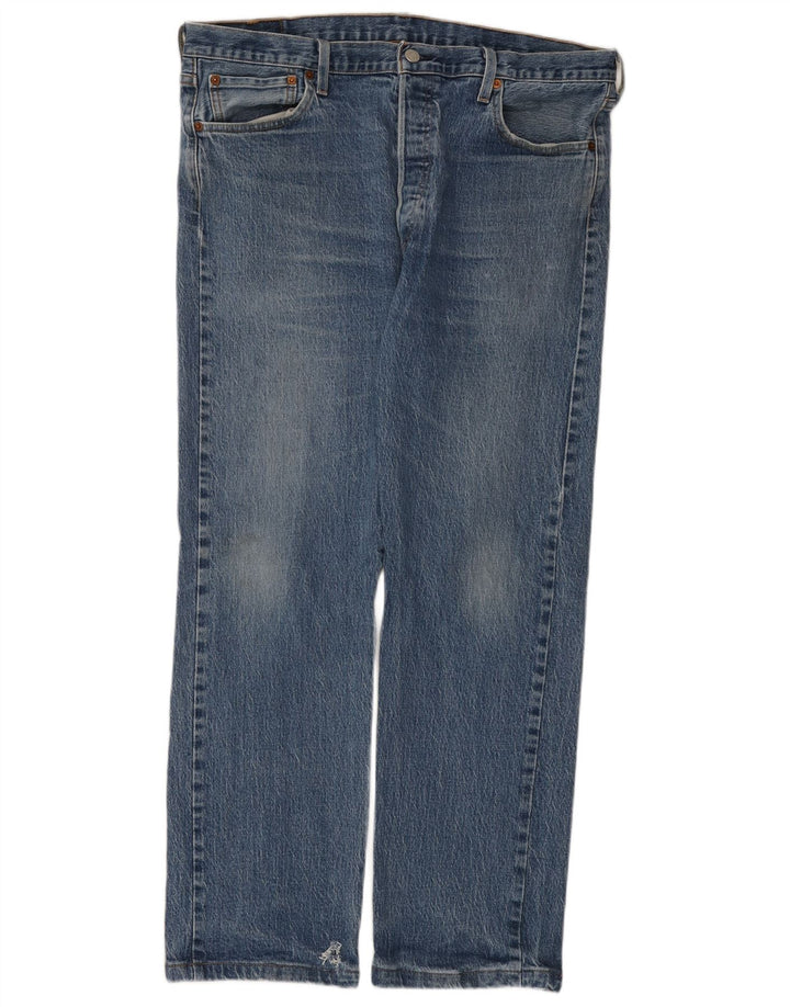 Levi's Mens 501 Straight Jeans W36 L30 Blue Cotton