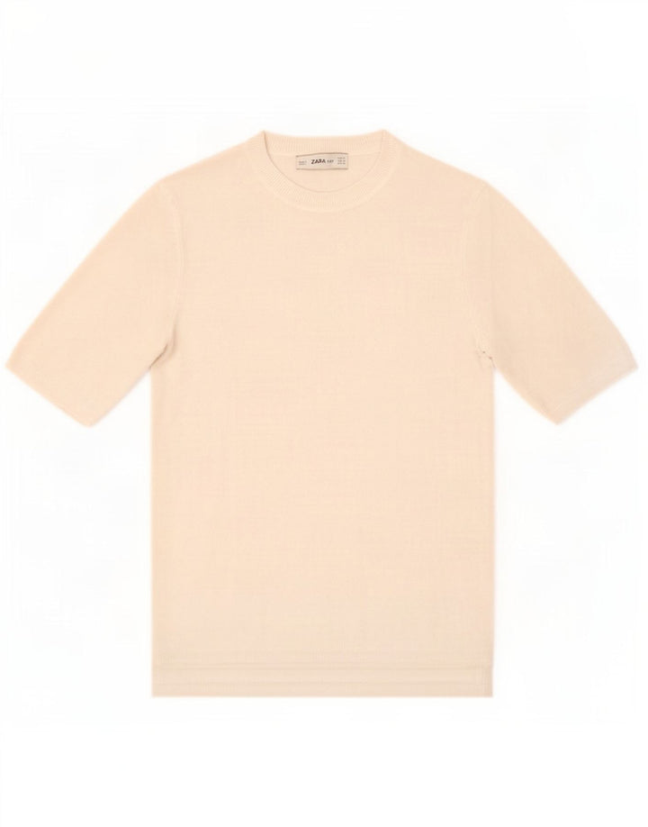 Zara Womens T-Shirt Top UK 12 Medium White