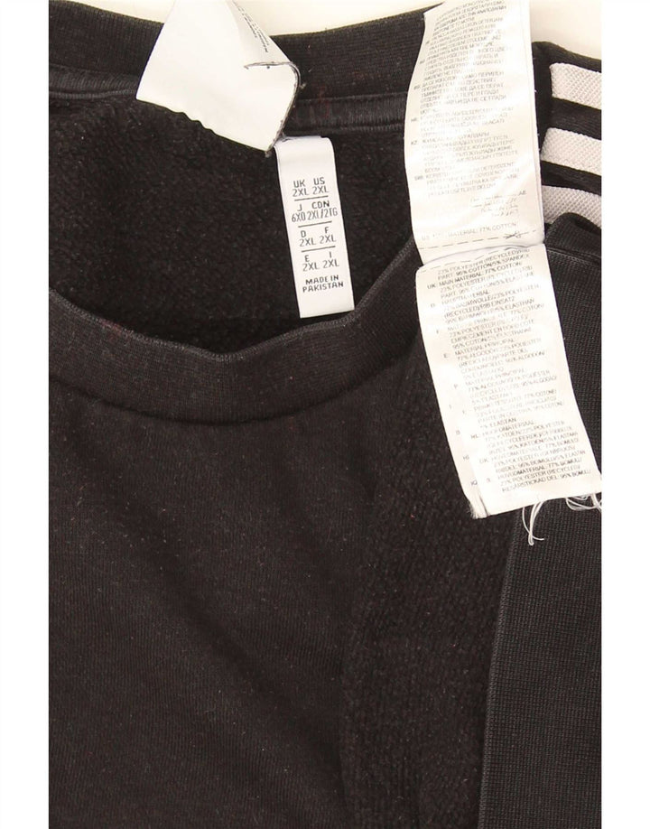 Adidas Mens Sweatshirt Jumper 2XL Black Cotton