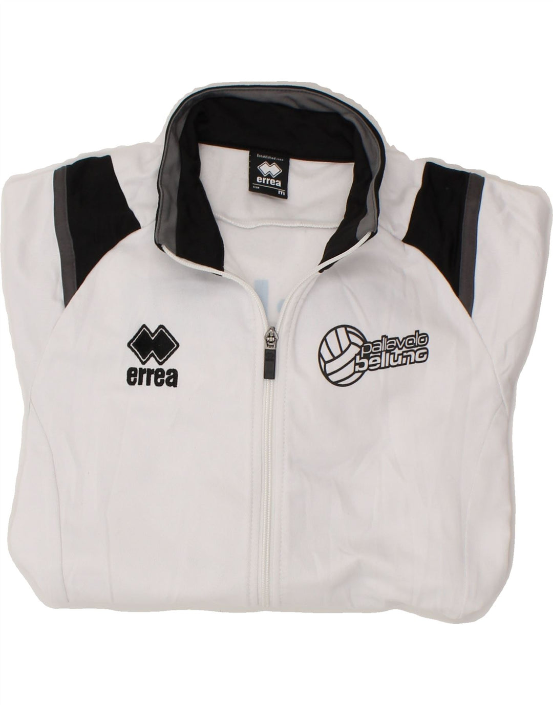 ERREA Womens Graphic Tracksuit Top Jacket UK 14 Medium White Colourblock Vintage Errea and Second-Hand Errea from Messina Hembry 