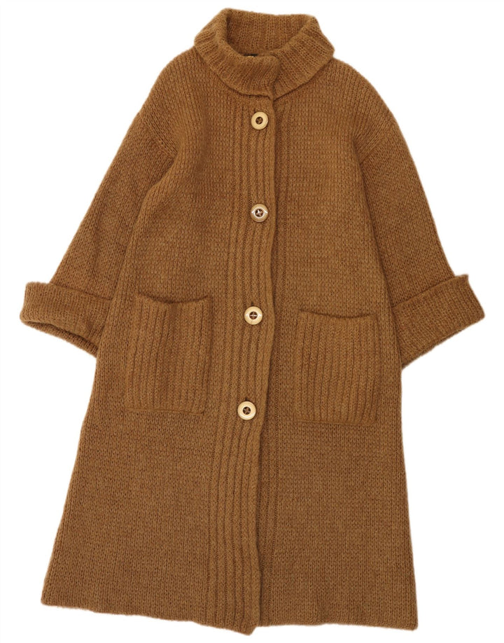 Vintage Womens Longline Cardigan Sweater IT 42 Medium Brown
