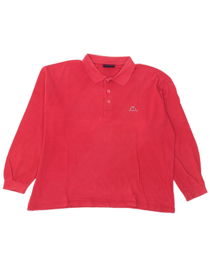 Kappa Mens Long Sleeve Polo Shirt XL Red