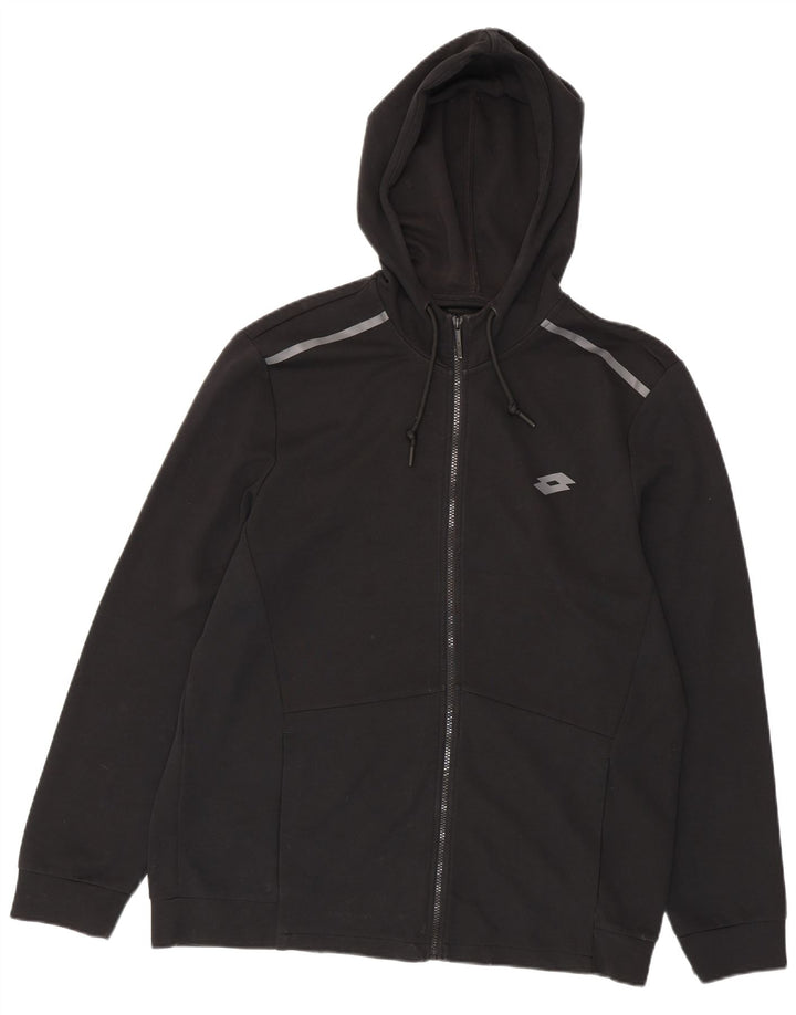 Lotto Mens Zip Hoodie Sweater XL Black