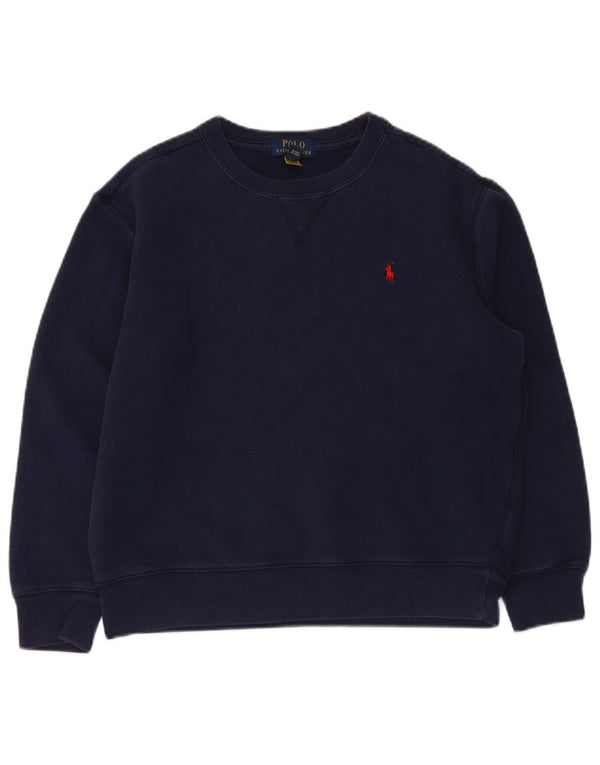 Polo Ralph Lauren Boys Sweatshirt Jumper 14-15 Years Large Navy Blue Cotton