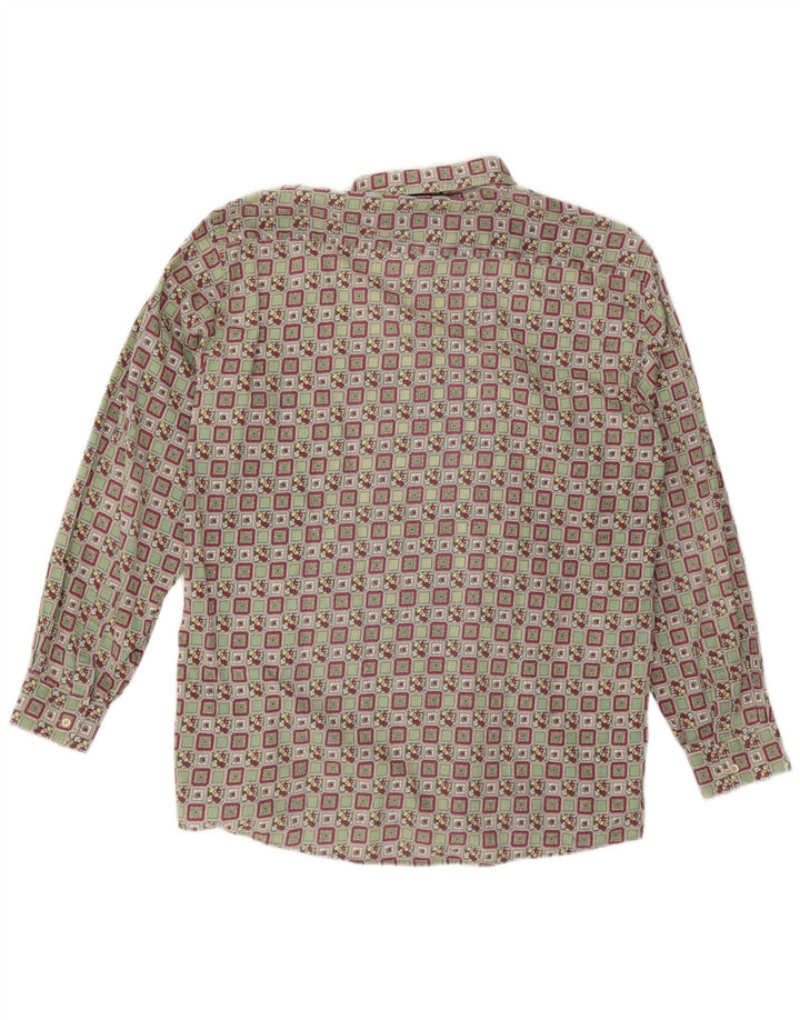 Vintage Mens Shirt Size 43 Large Multicoloured Geometric