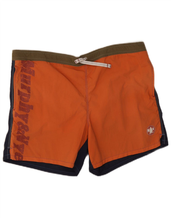 Murphy & Nye Mens Graphic Swimming Shorts XL Orange Polyamide