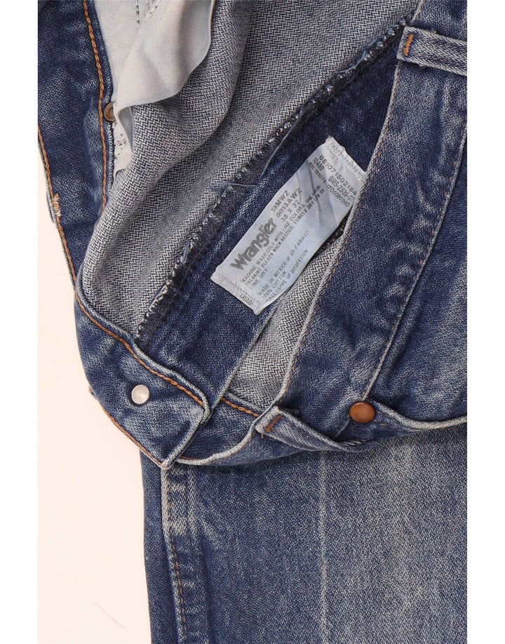 Wrangler Mens Straight Jeans W36 L32 Blue Cotton