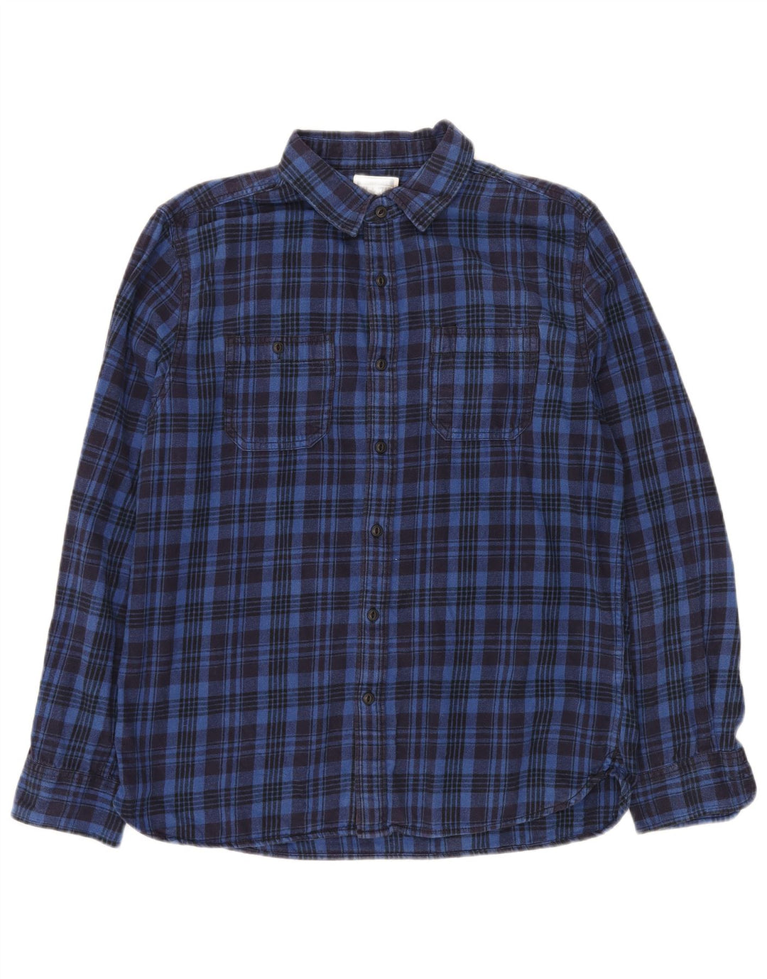 CONVERSE Mens Flannel Shirt Medium Blue Check Cotton