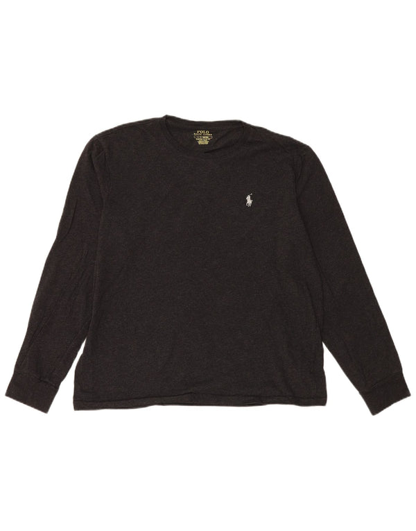 Polo Ralph Lauren Mens Custom Slim Fit Top Long Sleeve Large Grey Cotton