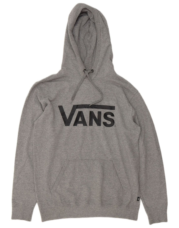 Vans Mens Graphic Hoodie Jumper Medium Grey Cotton