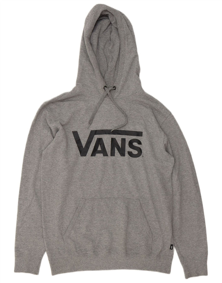 Vans Mens Graphic Hoodie Jumper Medium Grey Cotton