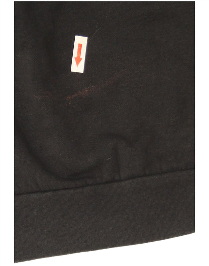 Adidas Womens Sweatshirt Jumper UK 12/14 Medium Black Cotton
