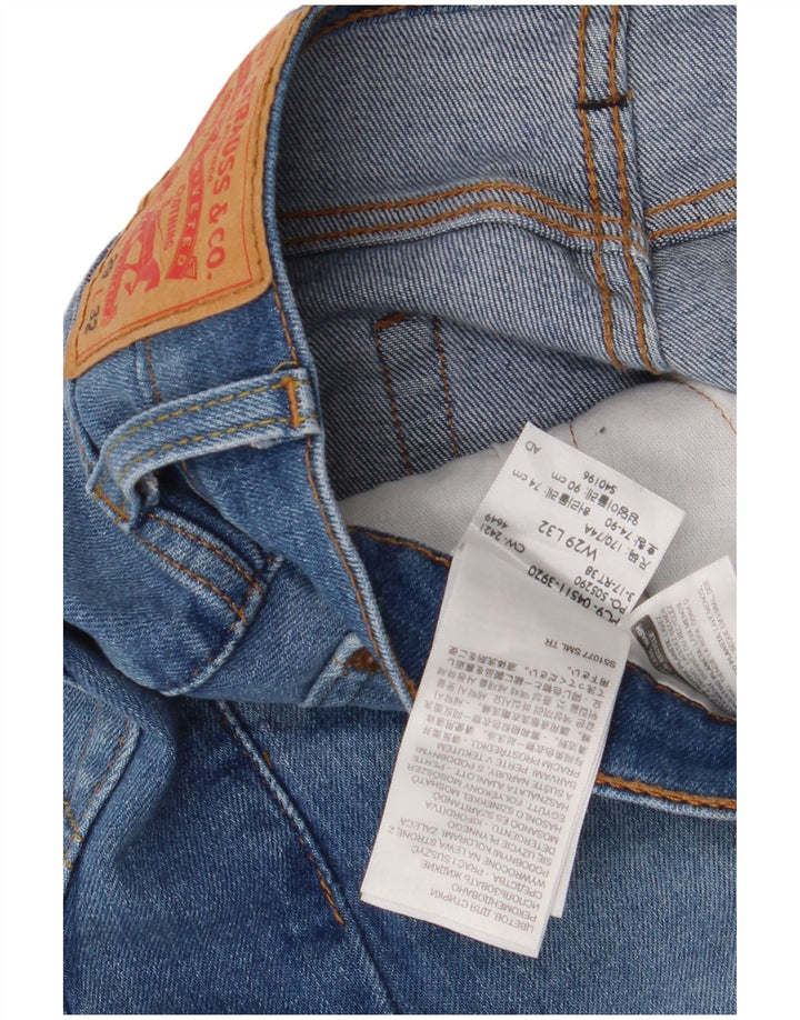 Levi's Mens 511 Slim Jeans W29 L32 Blue Cotton