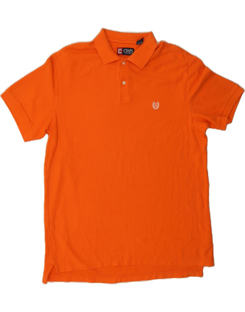 CHAPS Mens Polo Shirt Large Orange Cotton Vintage Chaps and Second-Hand Chaps from Messina Hembry 