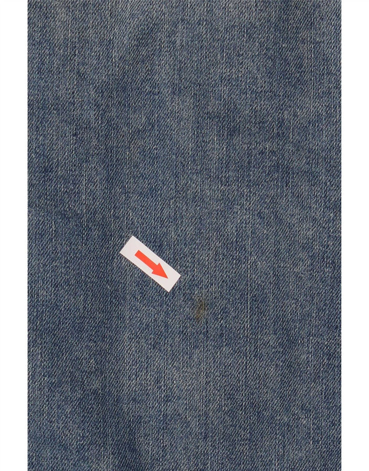 Moto Womens Denim Jacket UK 12 Medium Blue Cotton