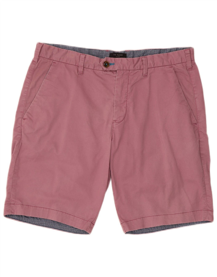 Ted Baker Mens Regular Chino Shorts W34 Large Pink Cotton
