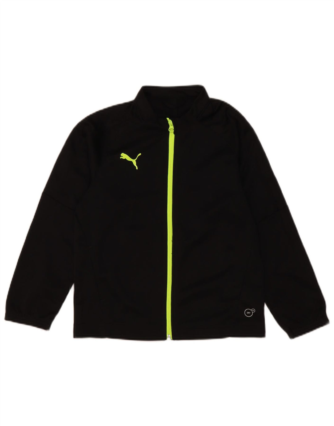 PUMA Boys Tracksuit Top Jacket 7-8 Years Black Polyester