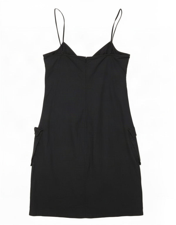 Calvin Klein Jeans Womens Slip Dress UK 18 XL Black Linen