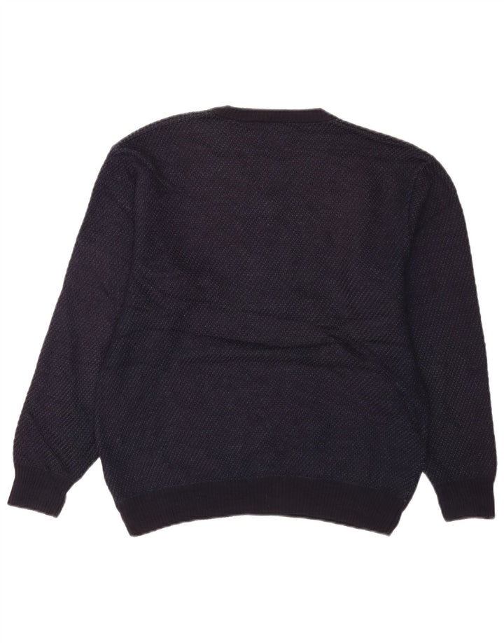 Marks & Spencer Mens V-Neck Jumper Sweater Small Navy Blue