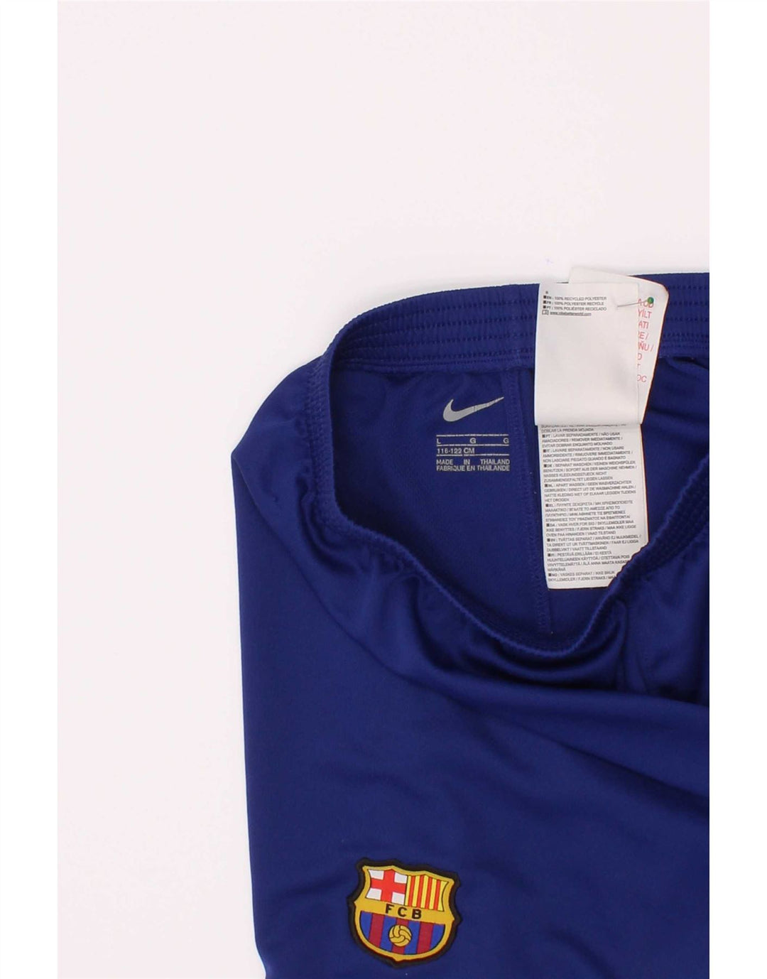 Nike Boys Barcelona Sport Shorts 6-7 Years Large Navy Blue Polyester