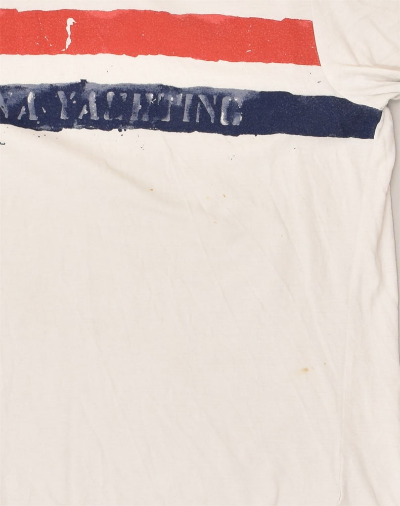 MARINA YACHTING Womens T-Shirt Top UK 16 Large White | Vintage Marina Yachting | Thrift | Second-Hand Marina Yachting | Used Clothing | Messina Hembry 