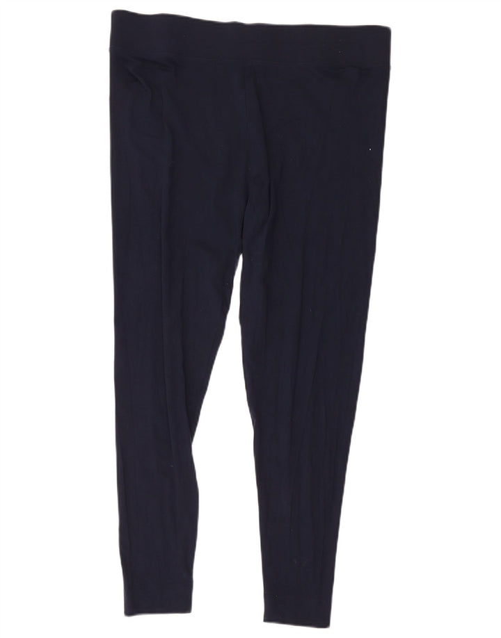 Marks & Spencer Womens Leggings UK 18 XL Navy Blue Viscose
