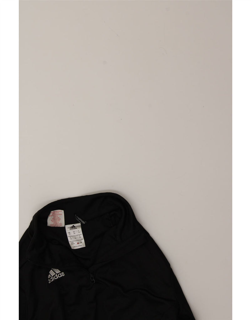 ADIDAS Boys Climalite Pullover Tracksuit Top 11-12 Years Large Black Vintage Adidas and Second-Hand Adidas from Messina Hembry 