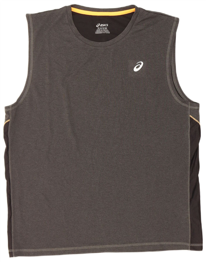Asics Mens Vest Top XL Grey Colourblock Polyester