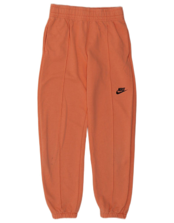 Nike Girls Graphic Tracksuit Trousers Joggers 10-11 Years Medium Orange