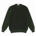 Brooksfield Mens Crew Neck Jumper Sweater IT 54 Medium Green Geometric Wool