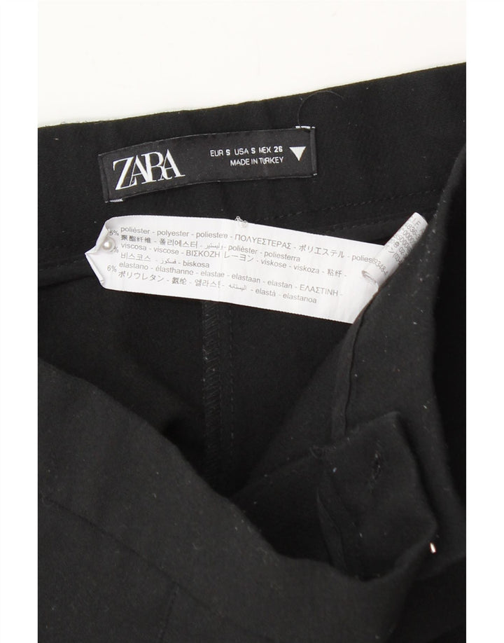 Zara Womens Skort UK 8 Small Black Polyester