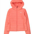 Adidas Womens Hooded Padded Jacket UK 12/14 Medium Pink Polyester