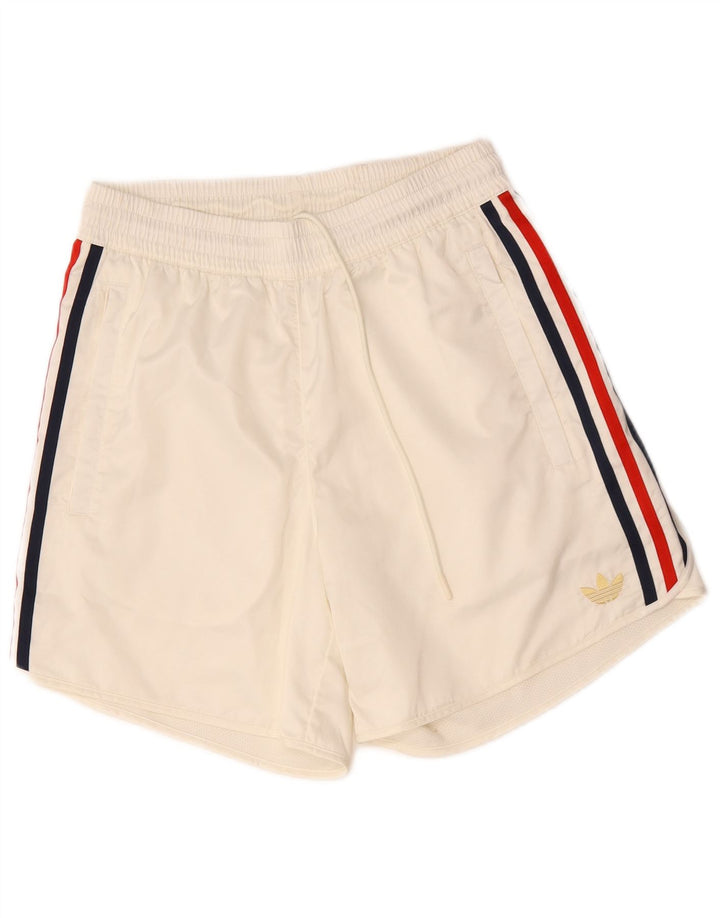Adidas Mens Sport Shorts Small White Polyester