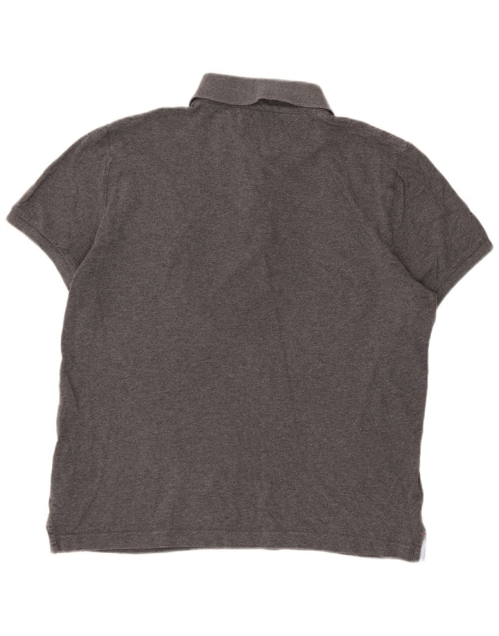 Tommy Hilfiger Mens Custom Fit Polo Shirt Large Grey Cotton