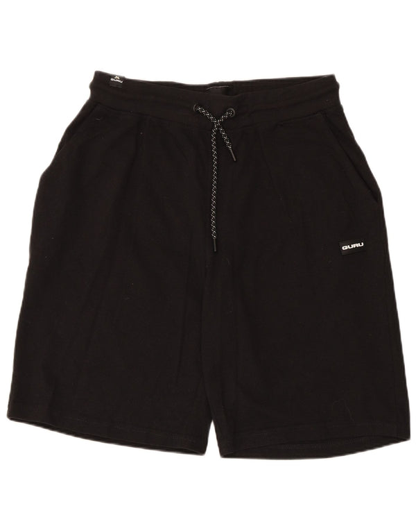Guru Boys Sport Shorts 15-16 Years XL Black Cotton
