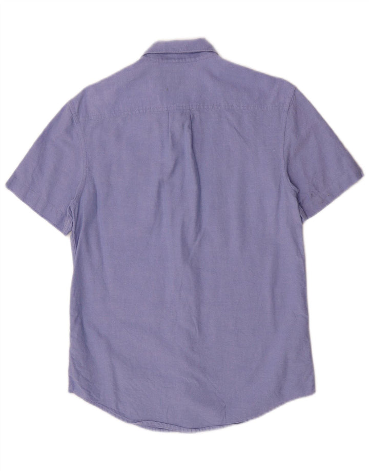 Penguin Mens Short Sleeve Shirt Small Blue Cotton