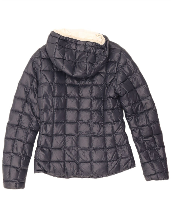 K-Way Girls Hooded Padded Jacket 7-8 Years Navy Blue