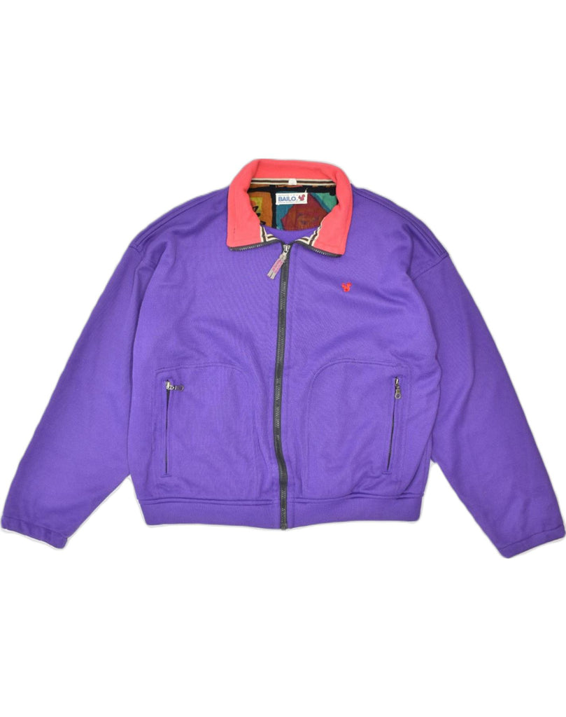 BAILO Mens Bomber Jacket IT 52 XL Purple Polyester | Vintage | Thrift | Second-Hand | Used Clothing | Messina Hembry 