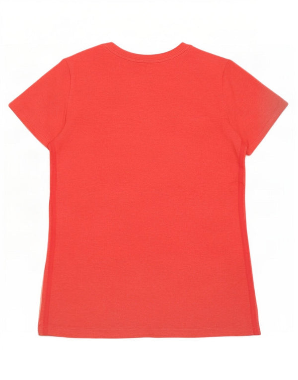Adidas Womens Climalite T-Shirt Top UK 20/22 XL Red Cotton