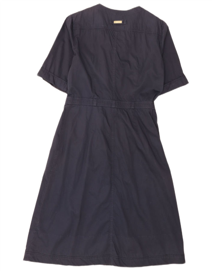 Henry Cottons Womens Wrap Dress IT 46 Large Navy Blue Cotton