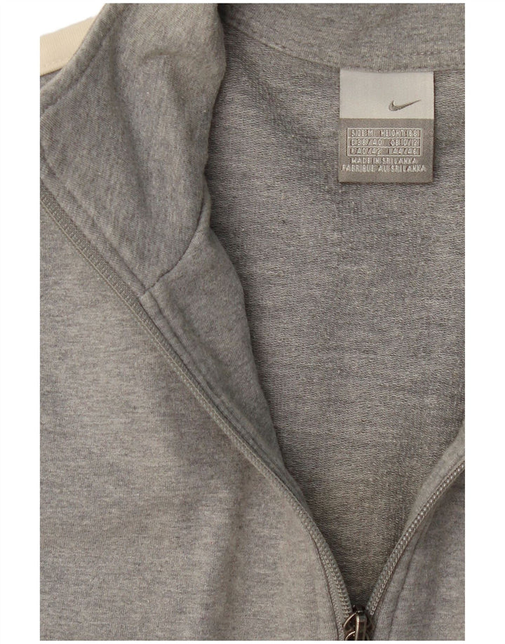Nike Womens Tracksuit Top Jacket UK 10/12 Medium Grey Colourblock