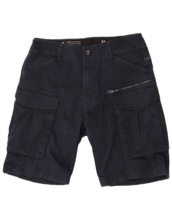 G-Star Mens Cargo Shorts W32 Medium Navy Blue