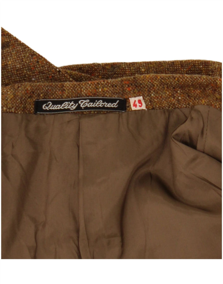 Vintage Mens 3 Button Blazer Jacket IT 49 Medium Brown Flecked